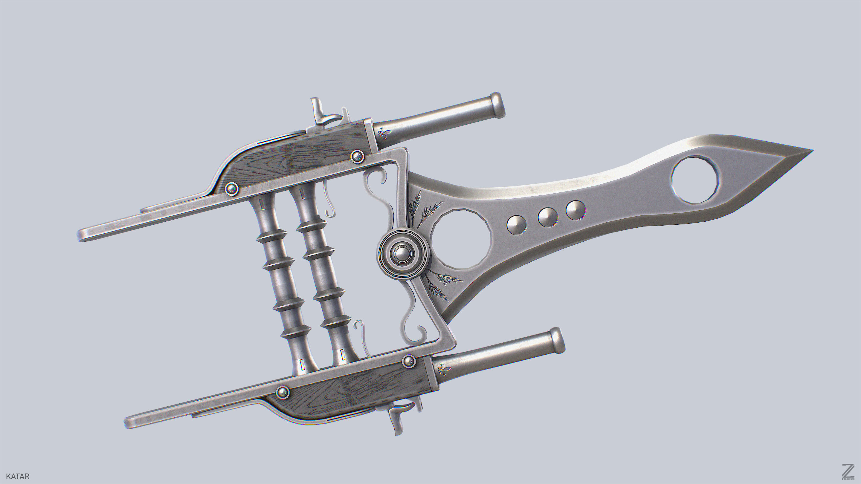 Katar  Low-poly 3D model_5