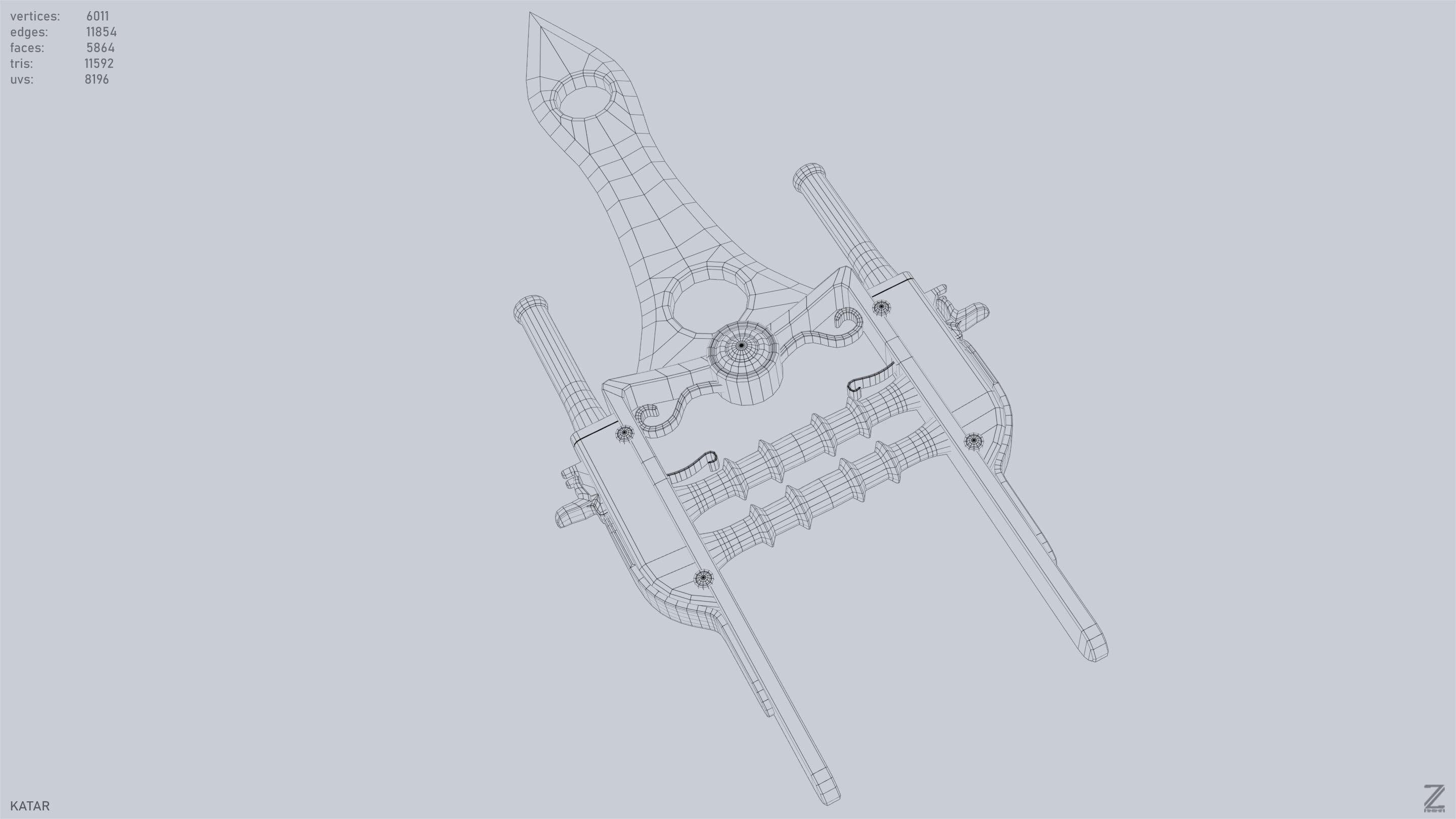 Katar  Low-poly 3D model_14