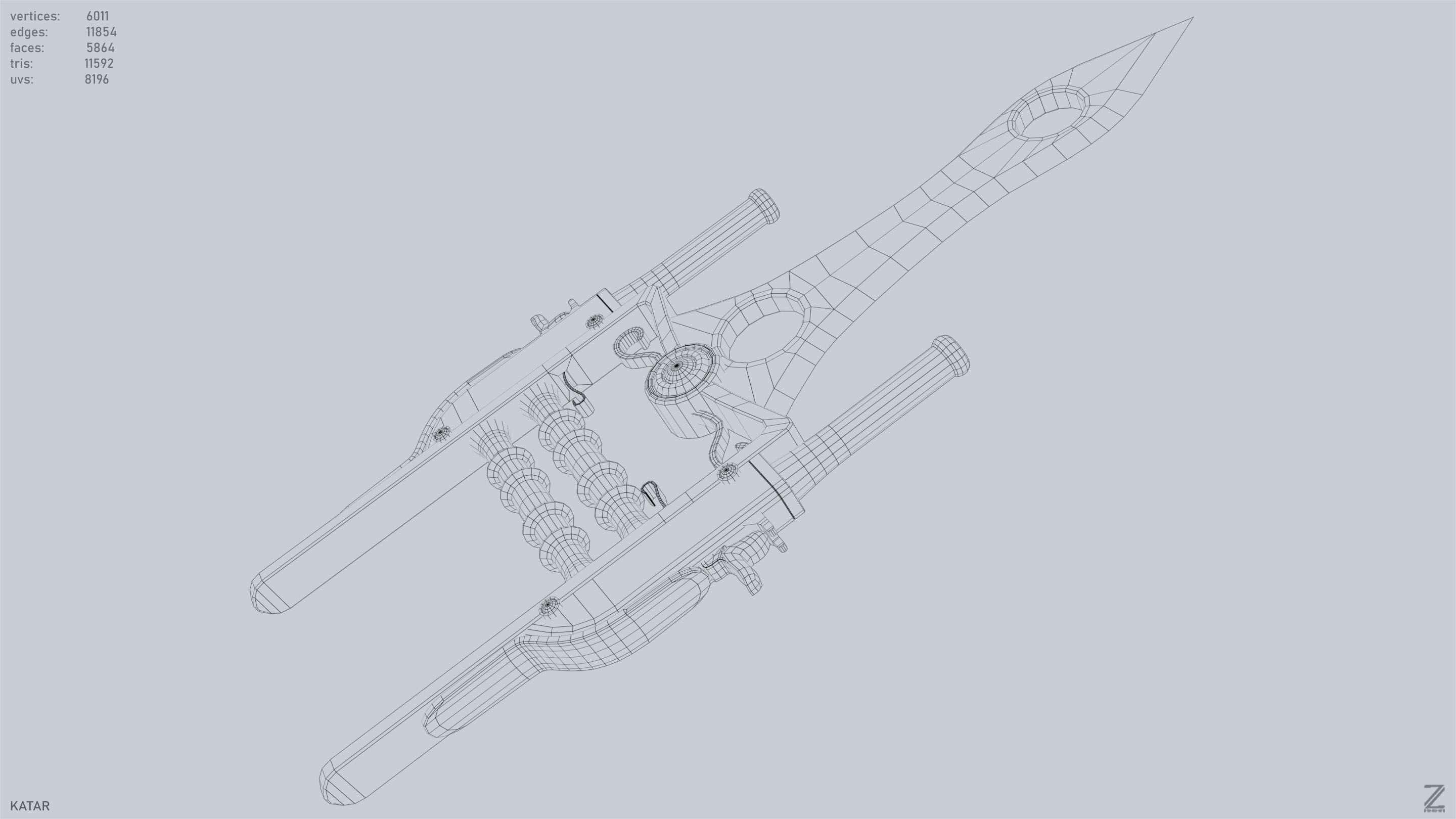 Katar  Low-poly 3D model_13