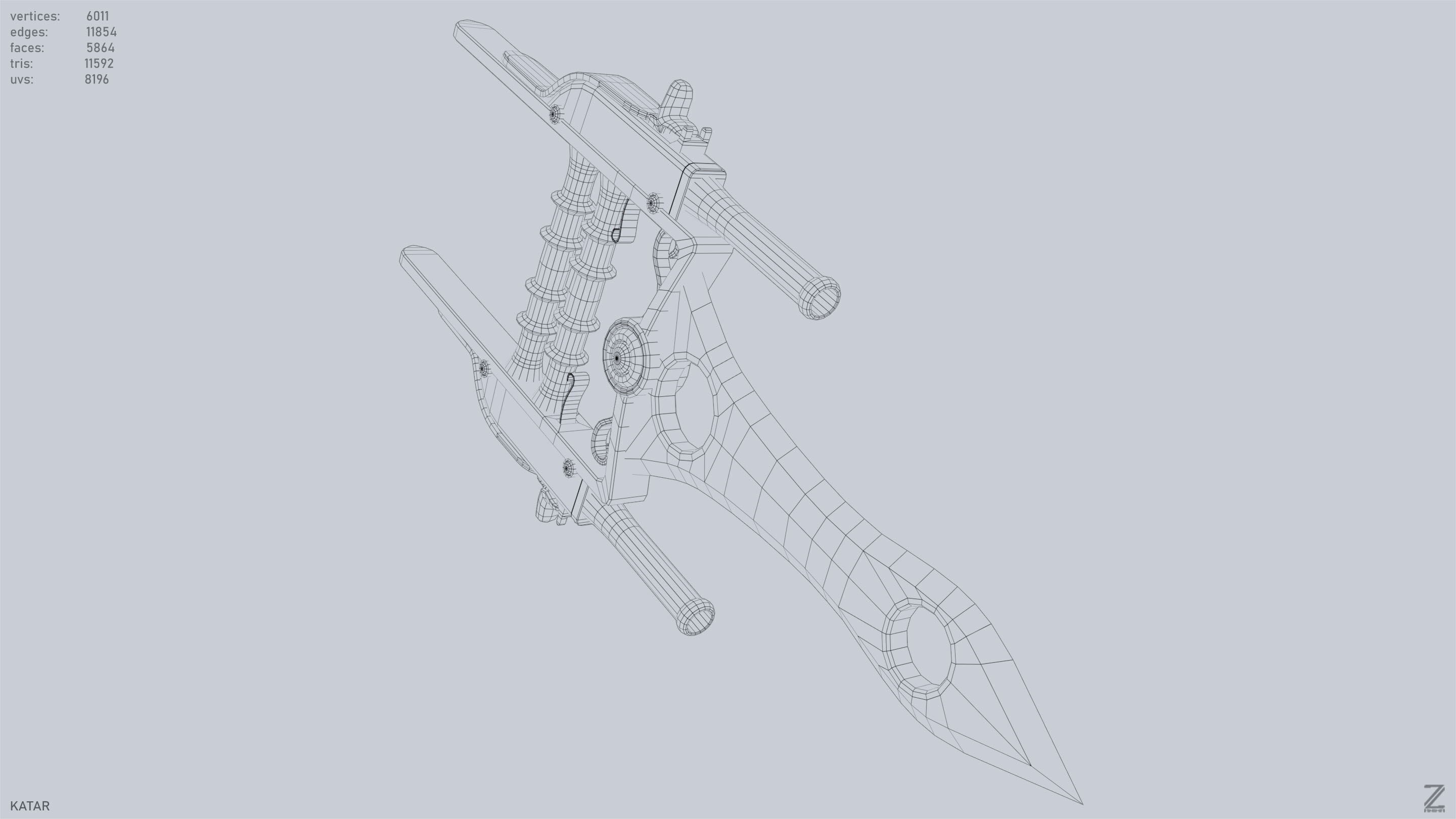 Katar  Low-poly 3D model_12