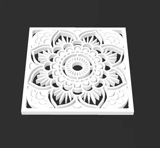 Mandala grid 3D print model