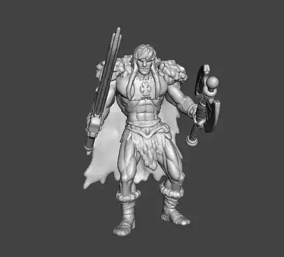 KING GRAYSKULL2002 MINIATURE MODEL FIGURE FOR FANTASY GAMES RPG 3D print model