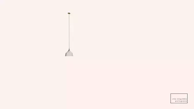 Modern Ceiling Pendant Light - Minimalist Metal Lamp 3D Model