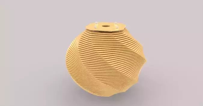 wood lamp laser cut file 3mm 3D print model