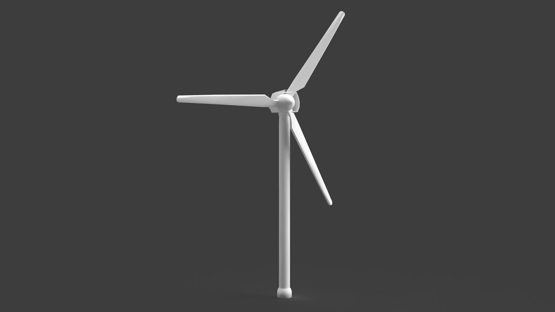 Generic Wind Power Turbine Low-poly 3D model_1