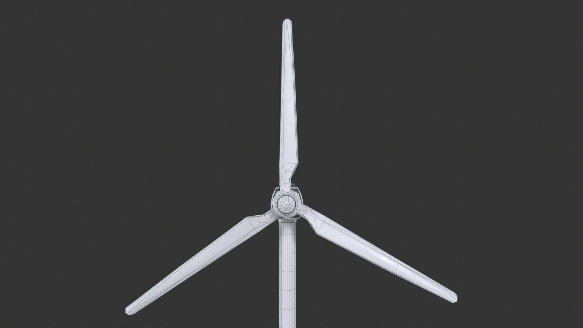 Generic Wind Power Turbine Low-poly 3D model_9