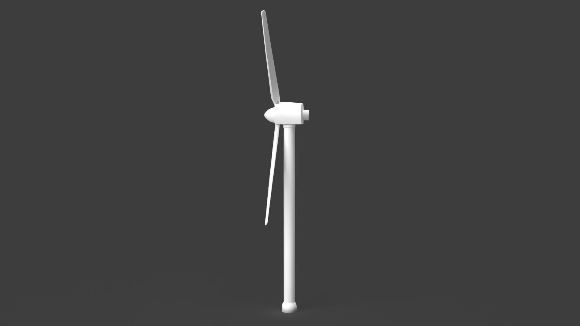 Generic Wind Power Turbine Low-poly 3D model_3