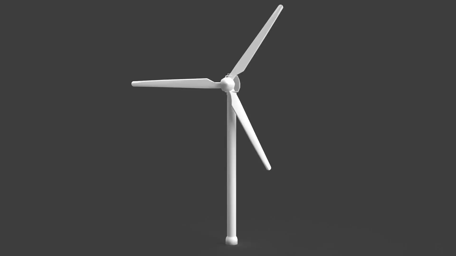 Generic Wind Power Turbine Low-poly 3D model_0