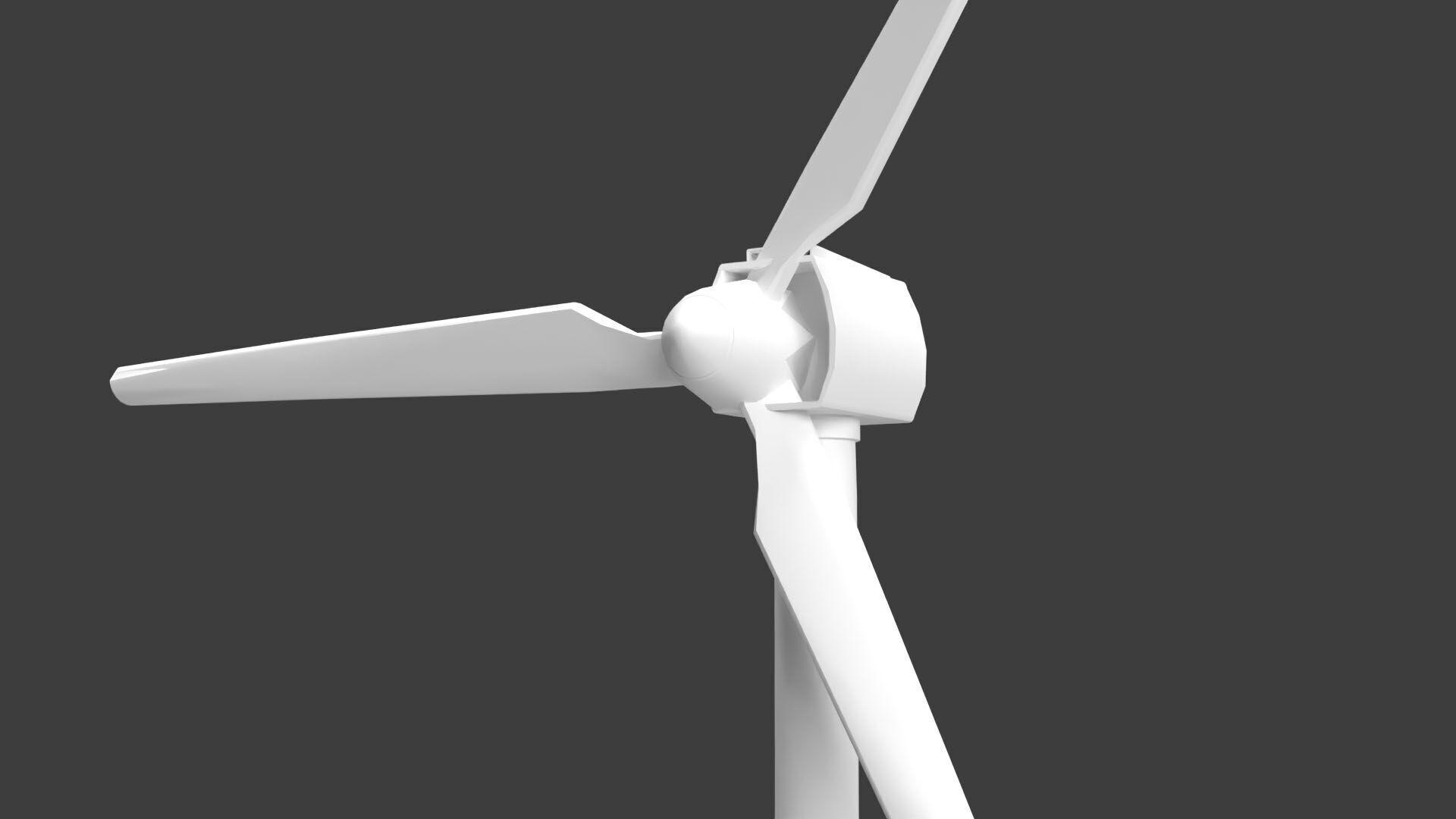 Generic Wind Power Turbine Low-poly 3D model_4