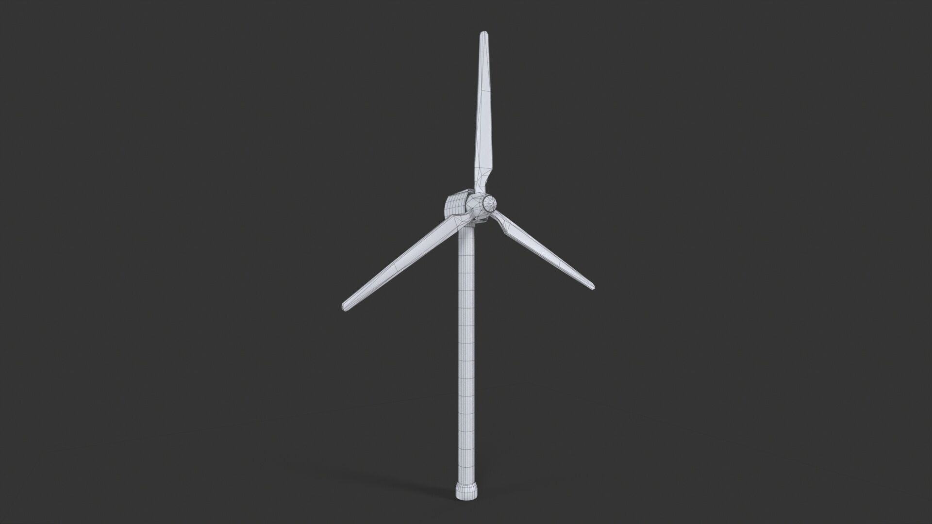 Generic Wind Power Turbine Low-poly 3D model_8