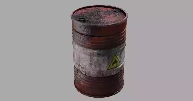 Explosive Barrel Low-poly 3D model Explosive Barrel Low-poly 3D model