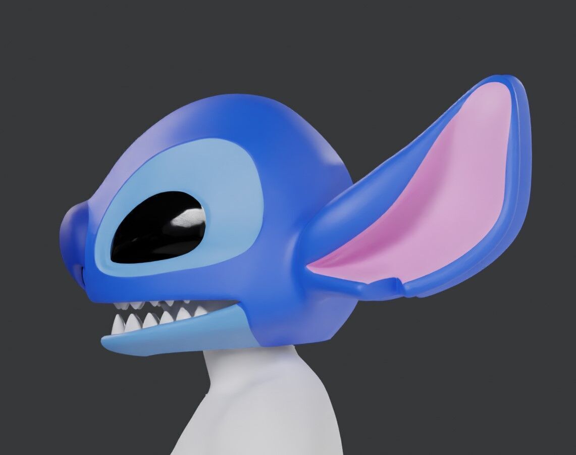 Stitch Head For Cosplays 3D print model_2
