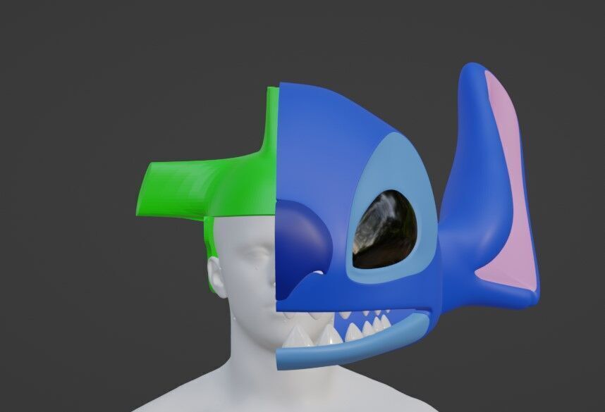 Stitch Head For Cosplays 3D print model_8