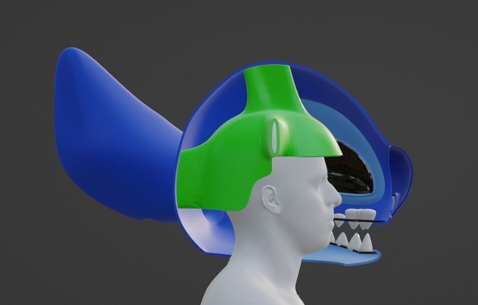 Stitch Head For Cosplays 3D print model_9