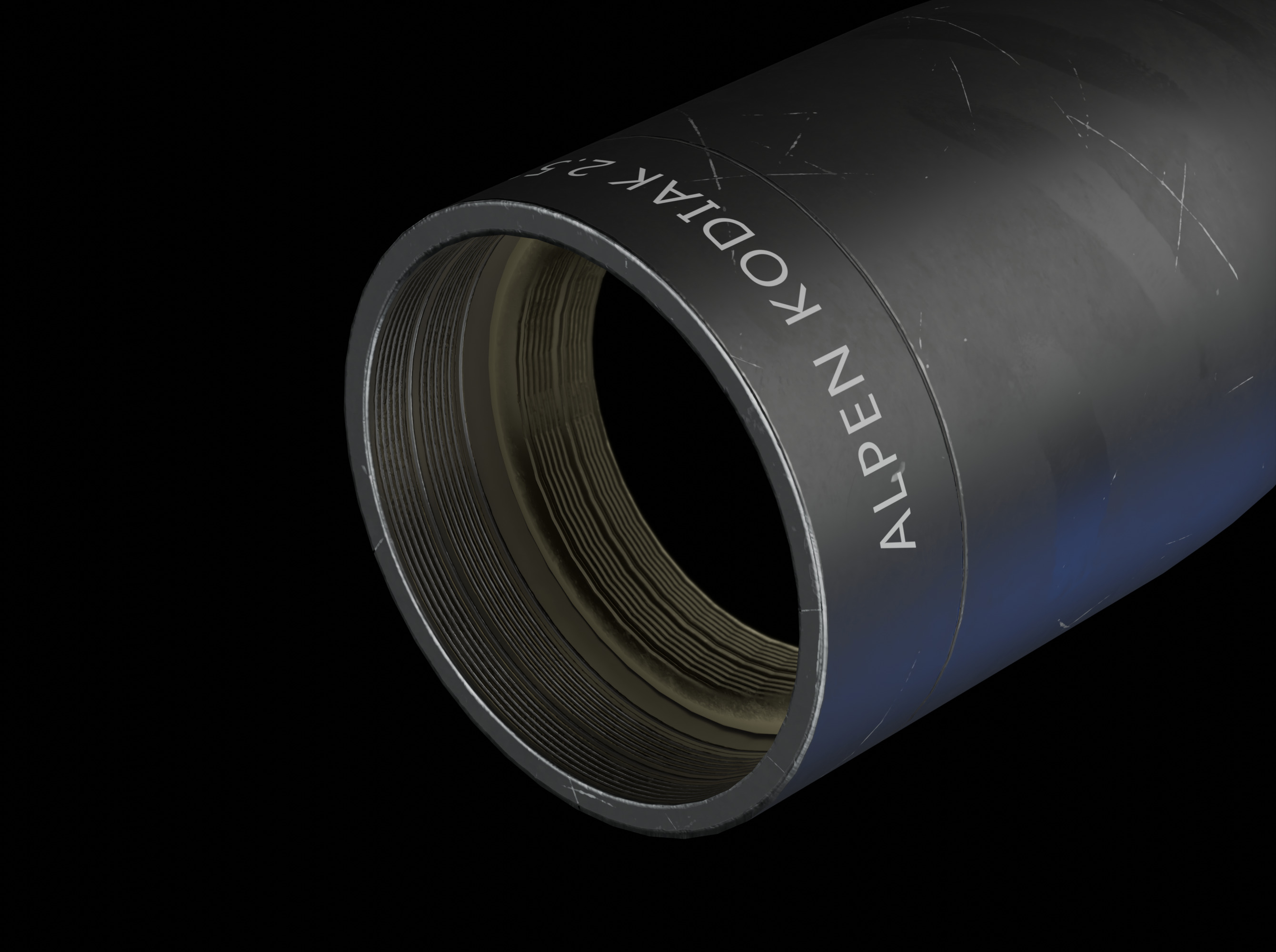 PBR Rigged Rifle Scope - Alpen KODIAK 10x44 Low-poly 3D model_6