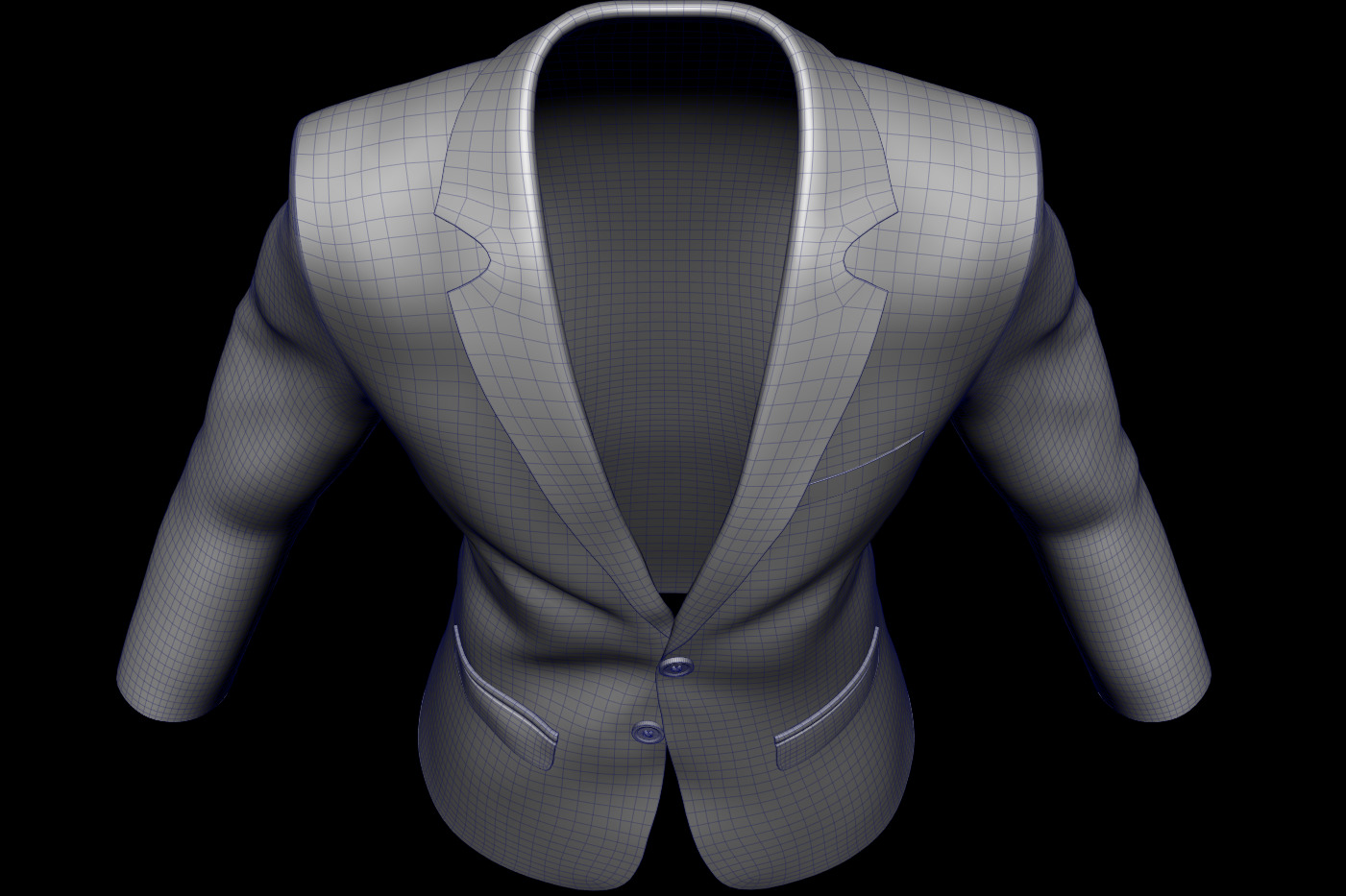 Blazer Low-poly 3D model_8