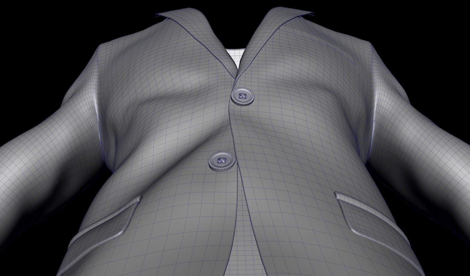 Blazer Low-poly 3D model_7