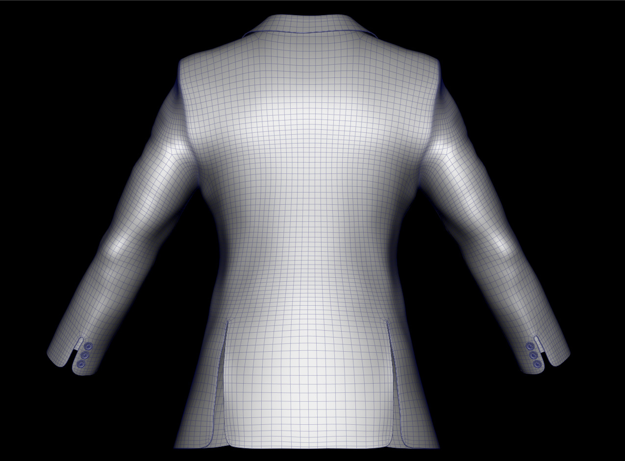 Blazer Low-poly 3D model_9