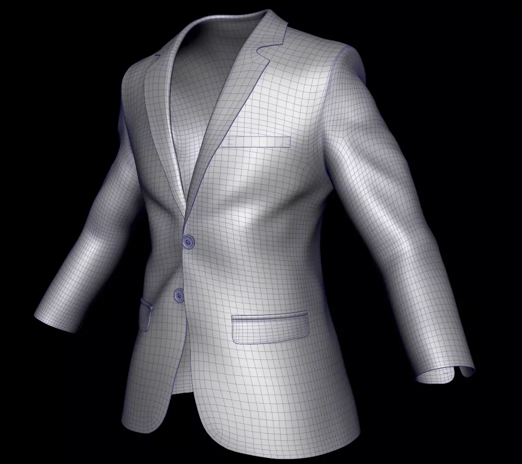 Blazer Low-poly 3D model_0