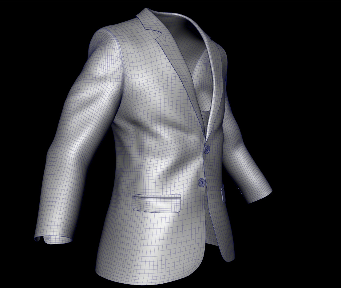 Blazer Low-poly 3D model_6