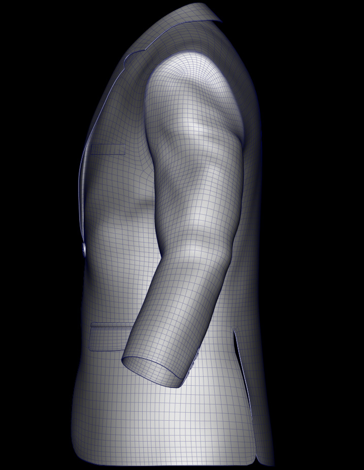 Blazer Low-poly 3D model_4