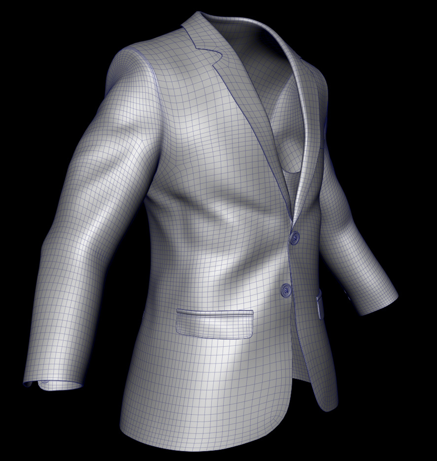Blazer Low-poly 3D model_1