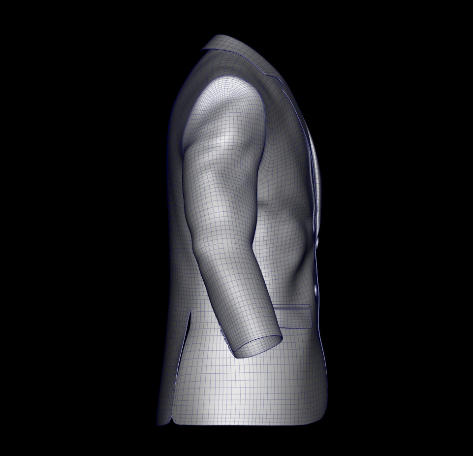 Blazer Low-poly 3D model_2