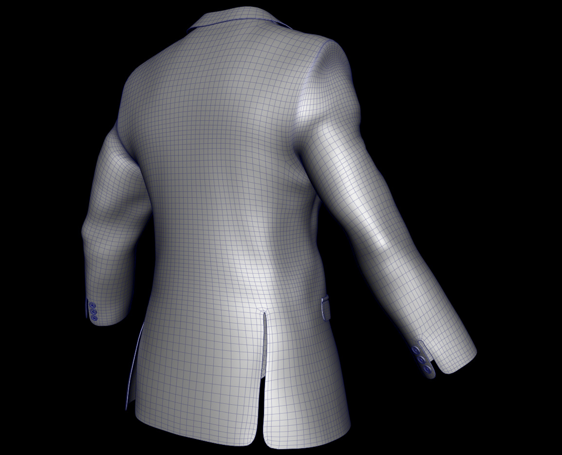 Blazer Low-poly 3D model_5