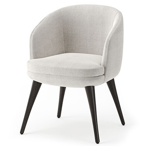 Elegant Beige Accent Chair 3D model
