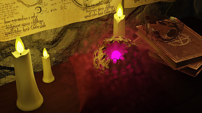 Arcane Sphere Low-poly 3D model