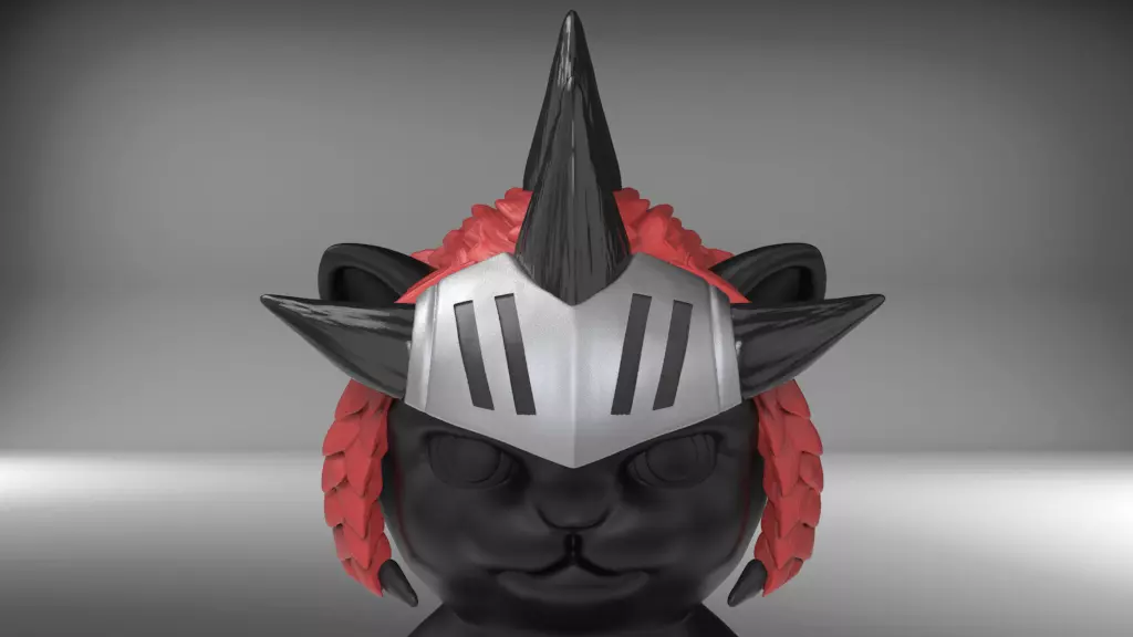 Cat Dragon Helmet STL for 3D print model_0