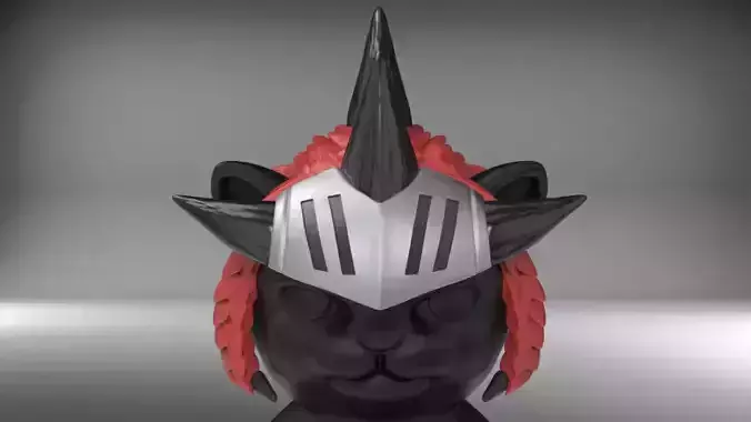 Cat Dragon Helmet STL for 3D print model