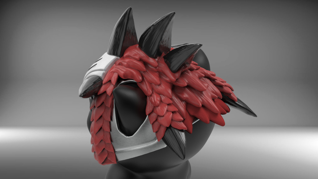 Cat Dragon Helmet STL for 3D print model_2