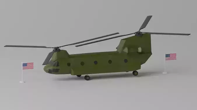 CH-47 Chinook US Army Transport Helicopter