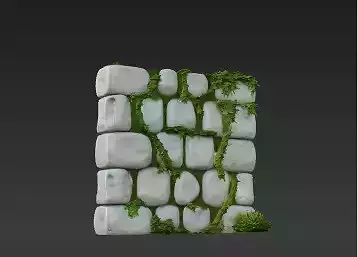 Collapsed Brick Barrier  Damaged Wall with Exposed Rebar