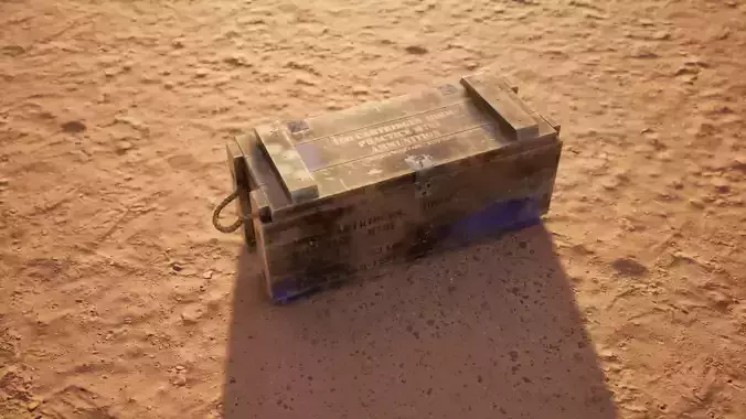 Military Wooden Ammo Crate - 40mm M781 Low-poly 3D model