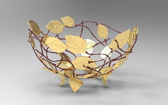 Silver Stand with Bowl 3D print model