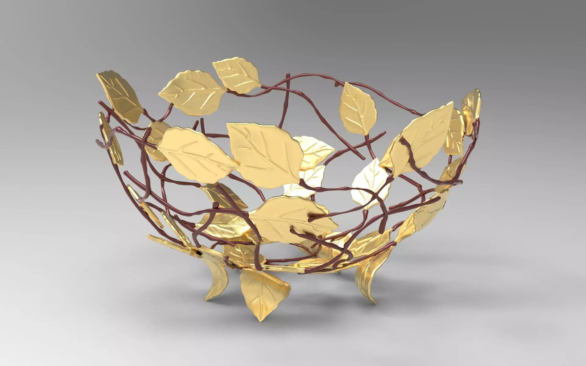 Silver Stand with Bowl 3D print model_0