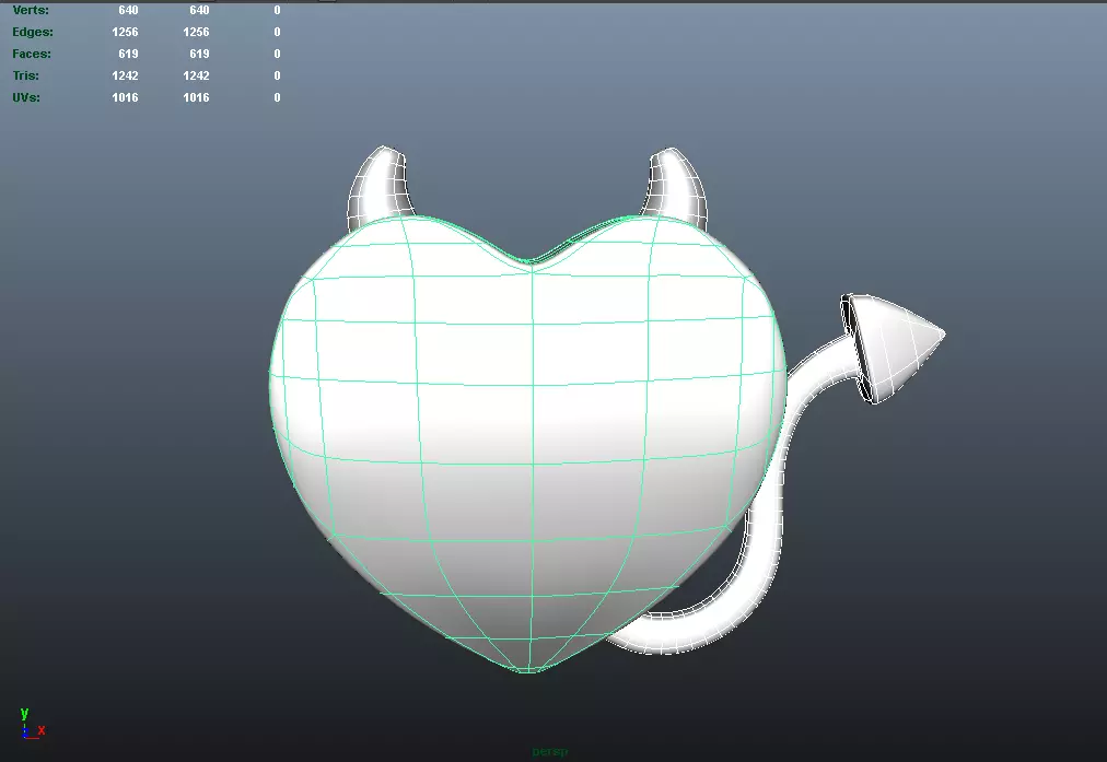 Davil Heart - Model 3D rendered by Graphic-Bell 3D model_0