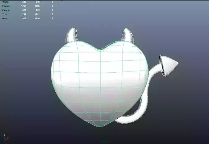 Davil Heart - Model 3D rendered by Graphic-Bell