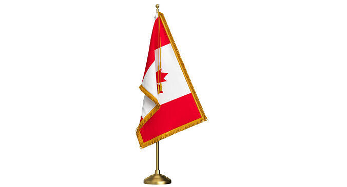 Canada Table Flag 3D model