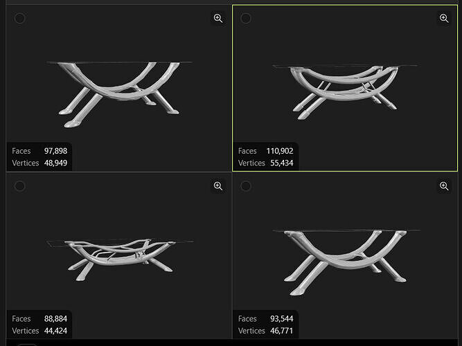 Modern Glass Table 3D model
