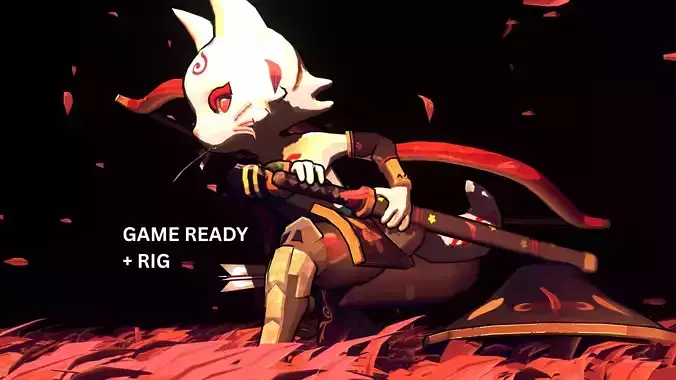 Character Stylized Ronin Cat