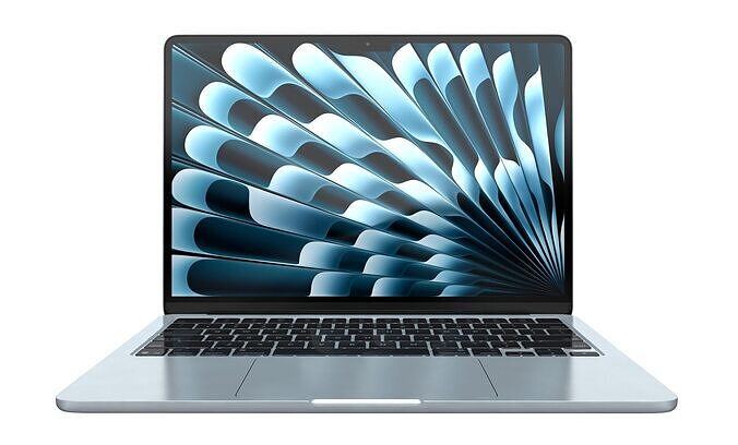 Apple MacBook Air 13 inch With M4 Chip Sky Blue 3D model