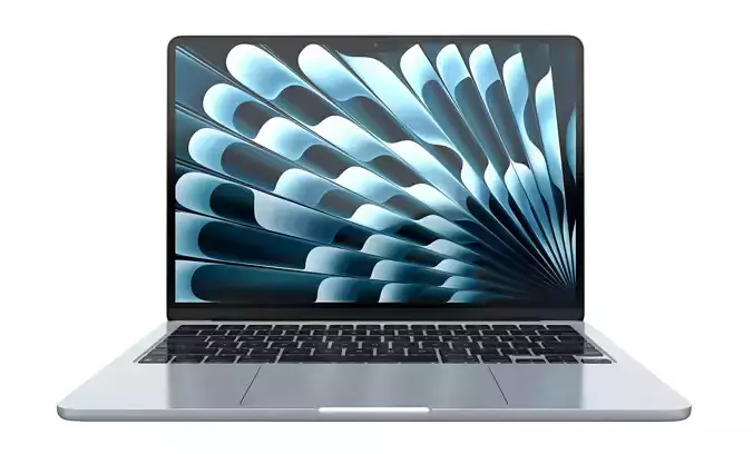 Apple MacBook Air 13 inch With M4 Chip Sky Blue 3D model
