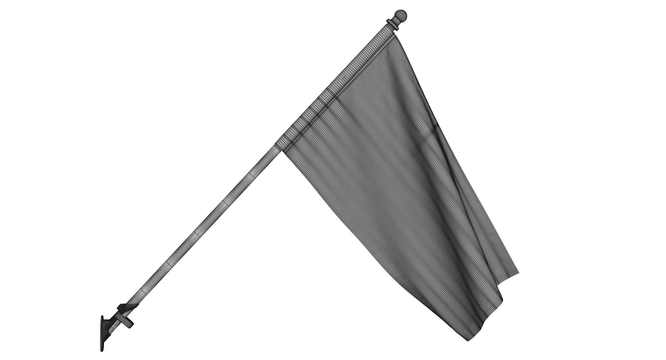 Canada Wall Mount Flag Pole 3D model_8