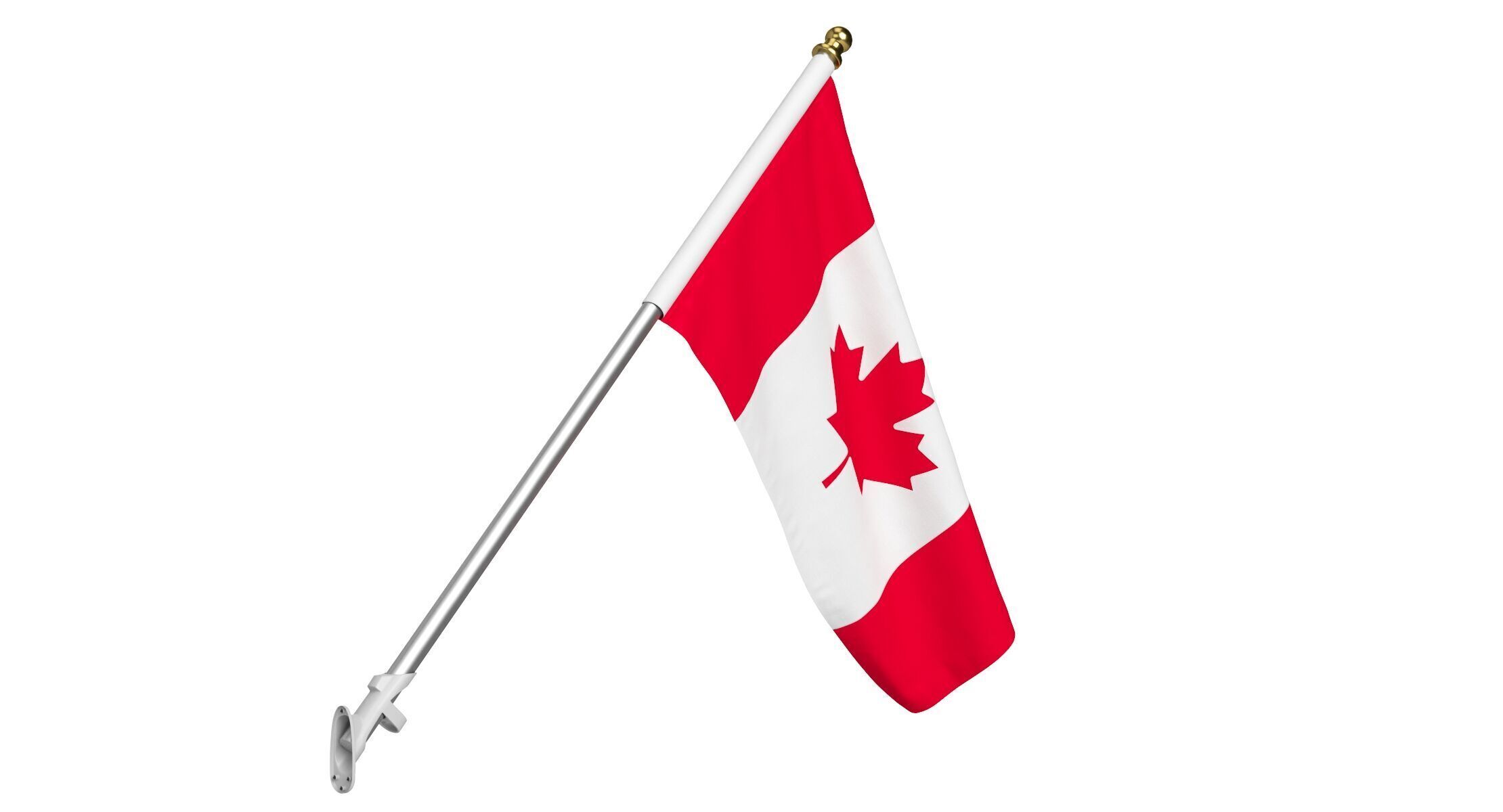 Canada Wall Mount Flag Pole 3D model_2