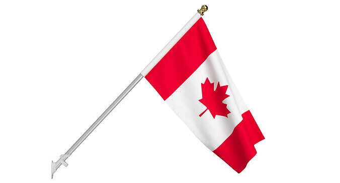 Canada Wall Mount Flag Pole 3D model