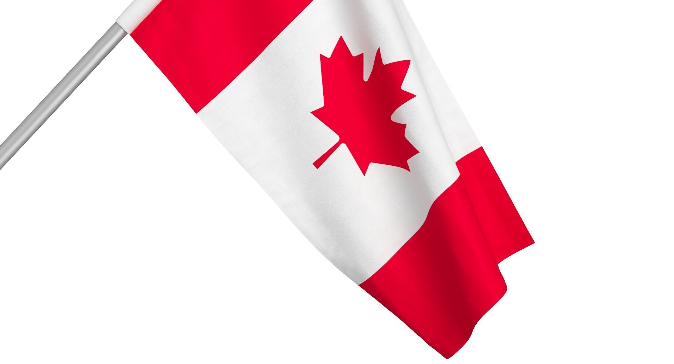 Canada Wall Mount Flag Pole 3D model_5