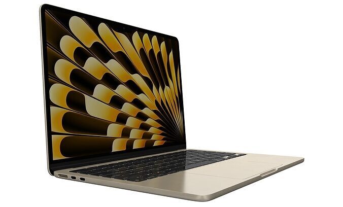 Apple MacBook Air 13 inch With M4 Chip Starlight 3D model | CGTrader